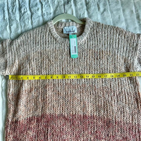Heartloom - Nalla Crewneck Pullover Sweater Ombré Dusty Pink/Peach - Medium - Picture 7 of 10